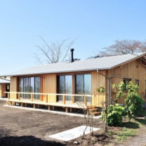 美しいフォルムの平屋建て住宅